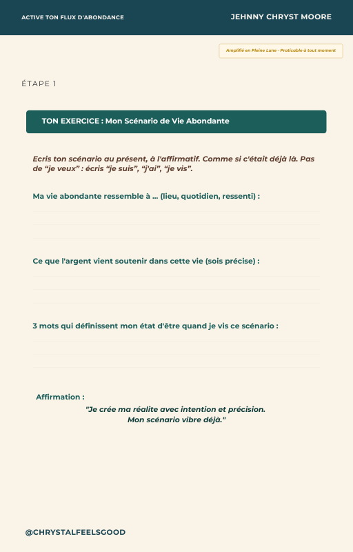 Active ton Flux d'Abondance — Le protocole en 10 étapes pour sortir du manque et recevoir ce qui t'appartient déjà